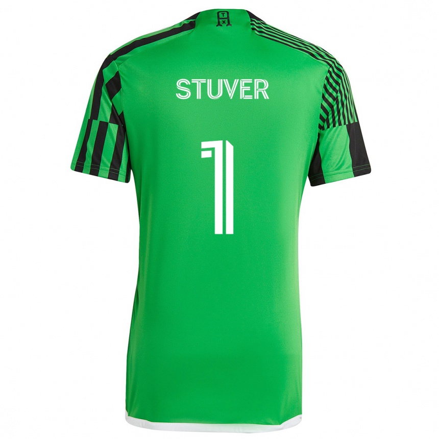 Niño Fútbol Camiseta Brad Stuver #1 Verde Negro 1ª Equipación 2024/25 México