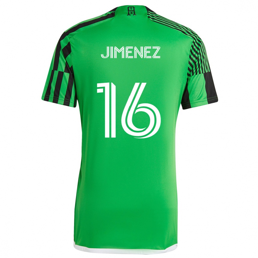 Niño Fútbol Camiseta Héctor Jiménez #16 Verde Negro 1ª Equipación 2024/25 México