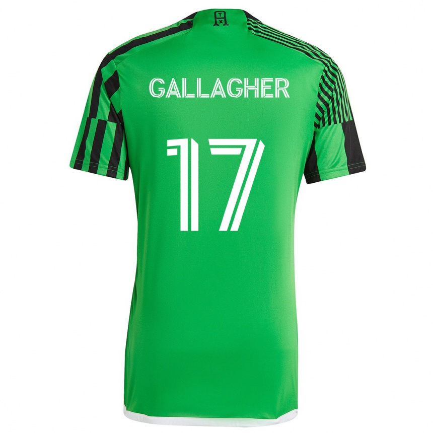 Niño Fútbol Camiseta Jon Gallagher #17 Verde Negro 1ª Equipación 2024/25 México