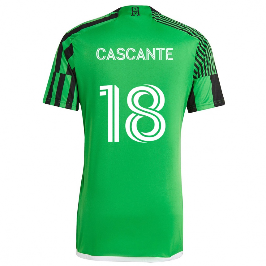 Niño Fútbol Camiseta Julio Cascante #18 Verde Negro 1ª Equipación 2024/25 México