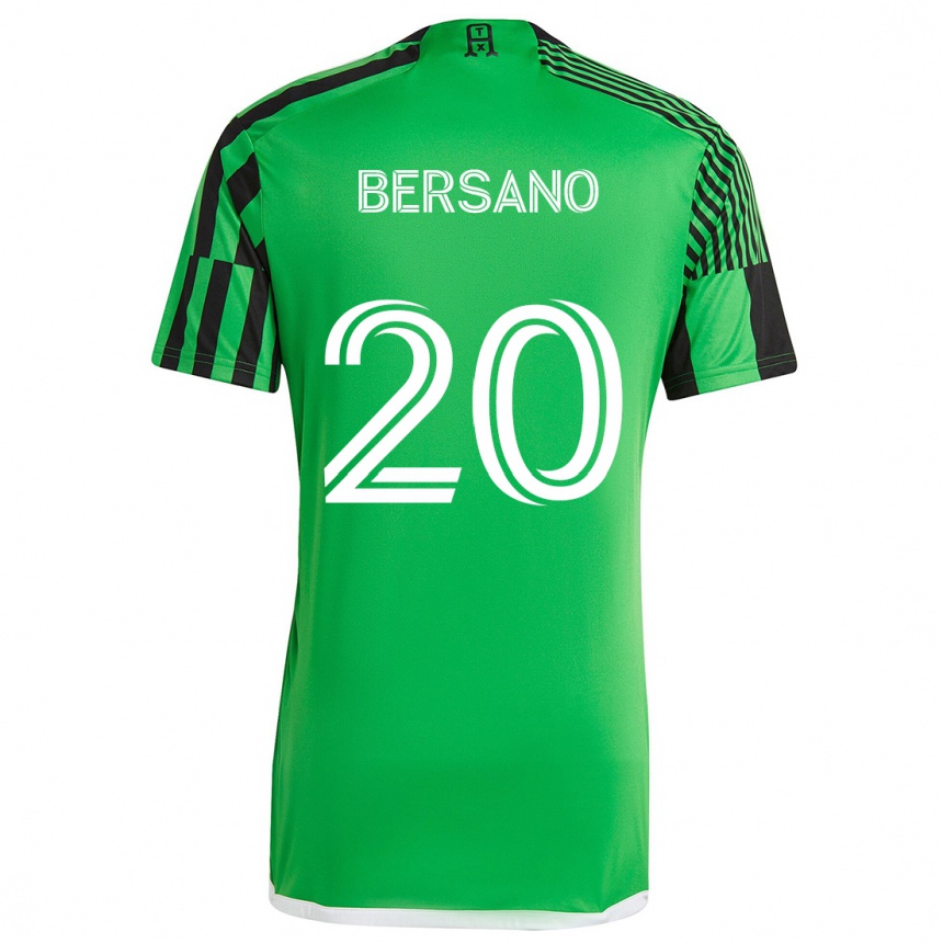 Niño Fútbol Camiseta Matt Bersano #20 Verde Negro 1ª Equipación 2024/25 México