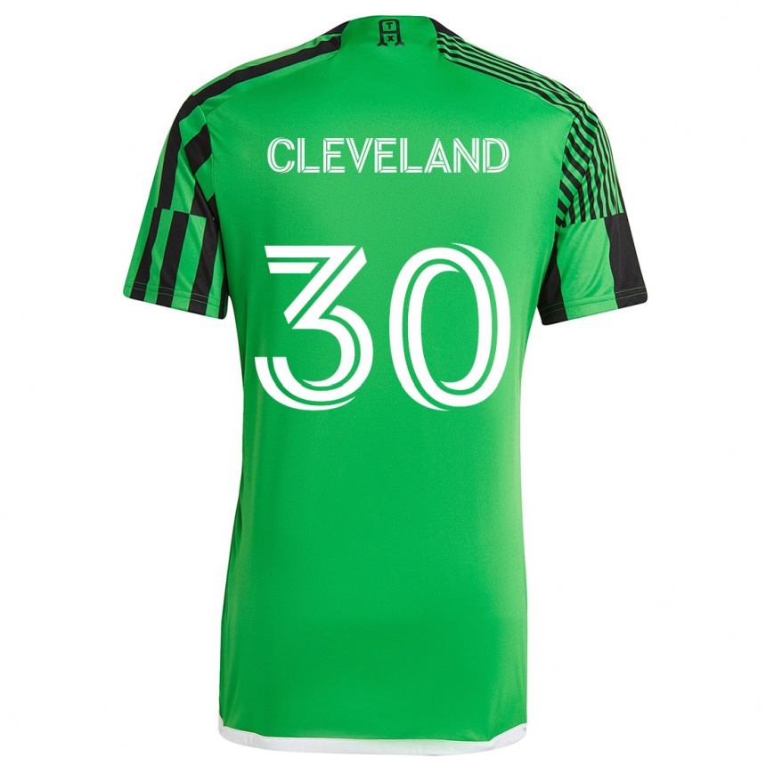 Niño Fútbol Camiseta Stefan Cleveland #30 Verde Negro 1ª Equipación 2024/25 México