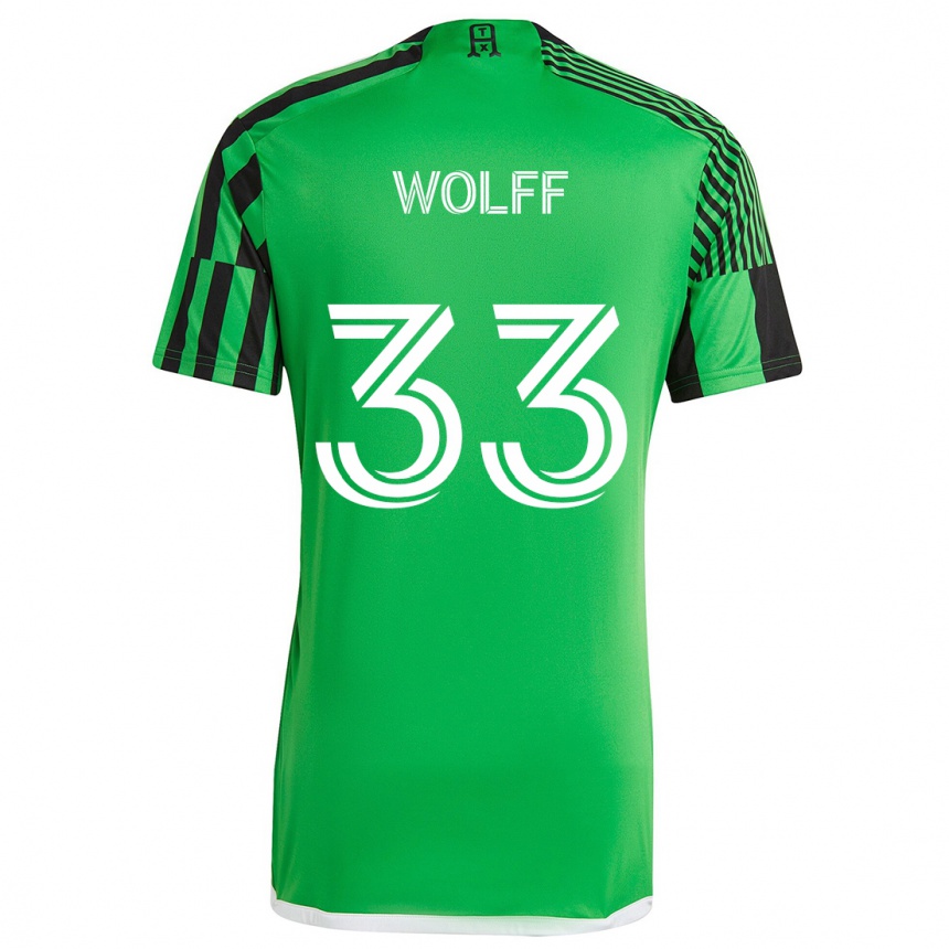 Niño Fútbol Camiseta Owen Wolff #33 Verde Negro 1ª Equipación 2024/25 México