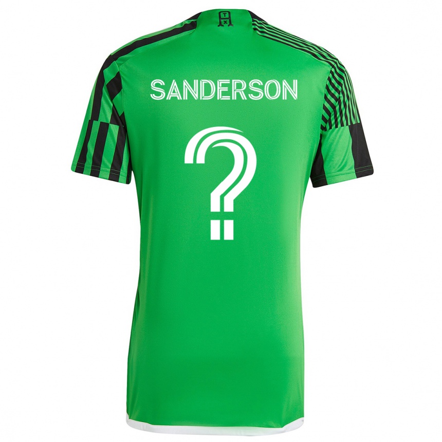 Niño Fútbol Camiseta Spencer Sanderson #0 Verde Negro 1ª Equipación 2024/25 México