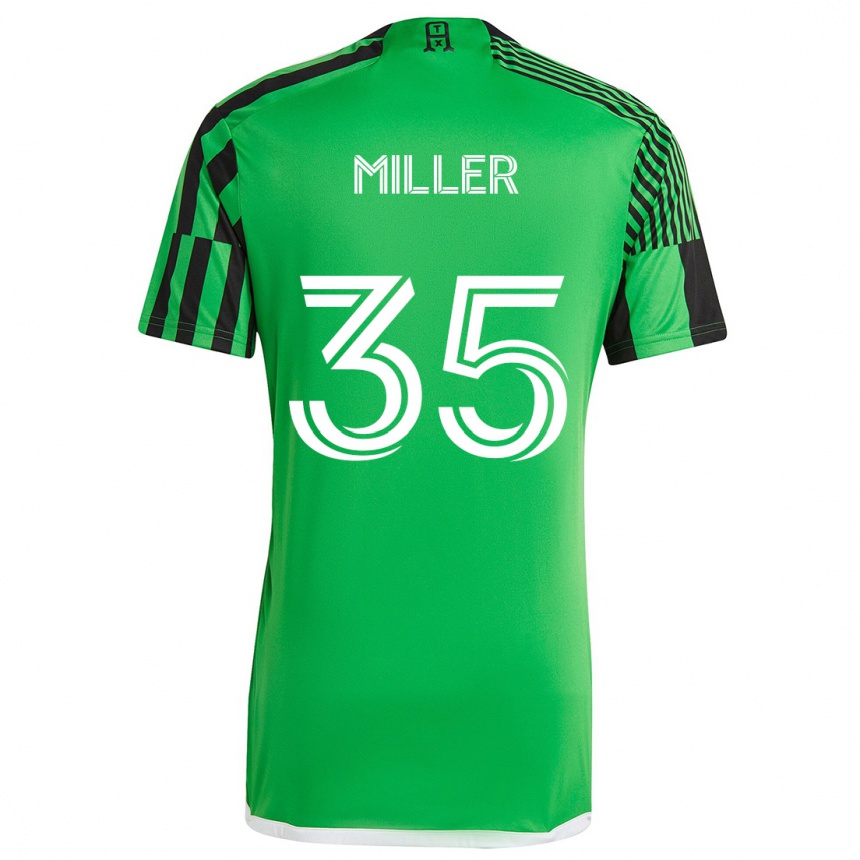 Niño Fútbol Camiseta Mason Miller #35 Verde Negro 1ª Equipación 2024/25 México