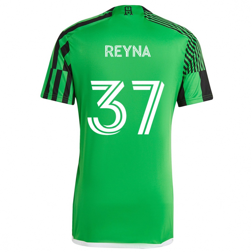 Niño Fútbol Camiseta Joah Reyna #37 Verde Negro 1ª Equipación 2024/25 México