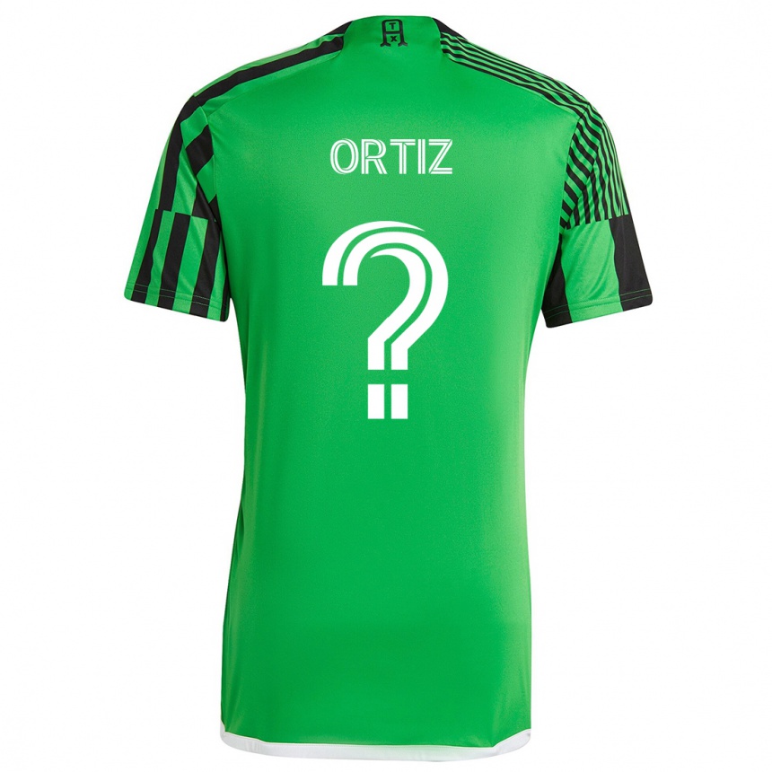 Niño Fútbol Camiseta Viggo Ortiz #0 Verde Negro 1ª Equipación 2024/25 México