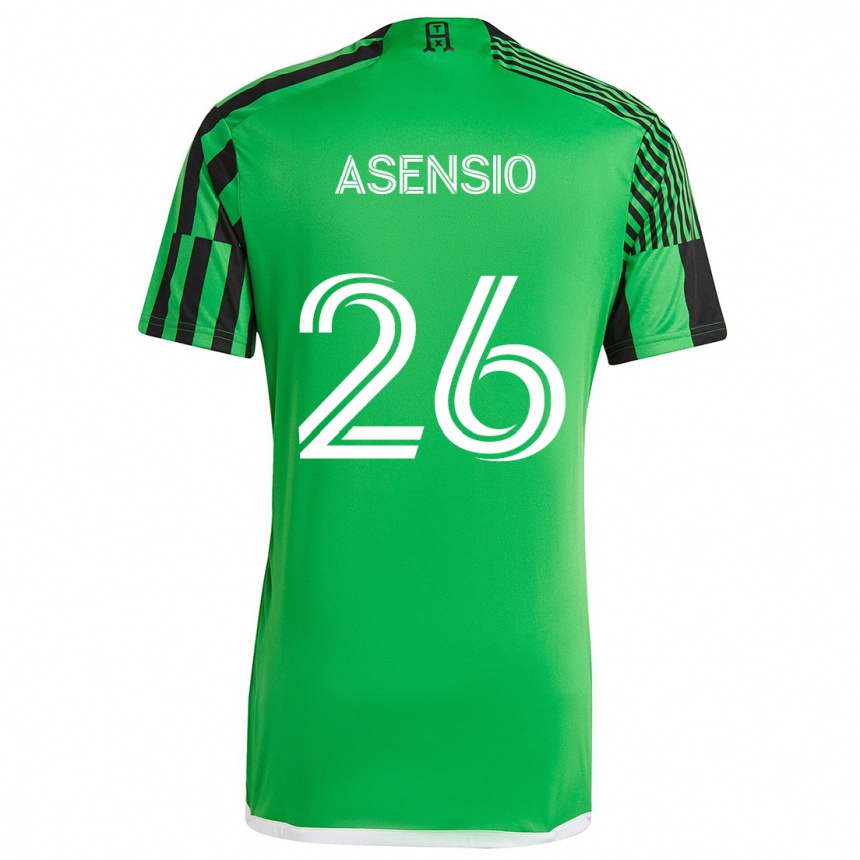 Niño Fútbol Camiseta Charlie Asensio #26 Verde Negro 1ª Equipación 2024/25 México