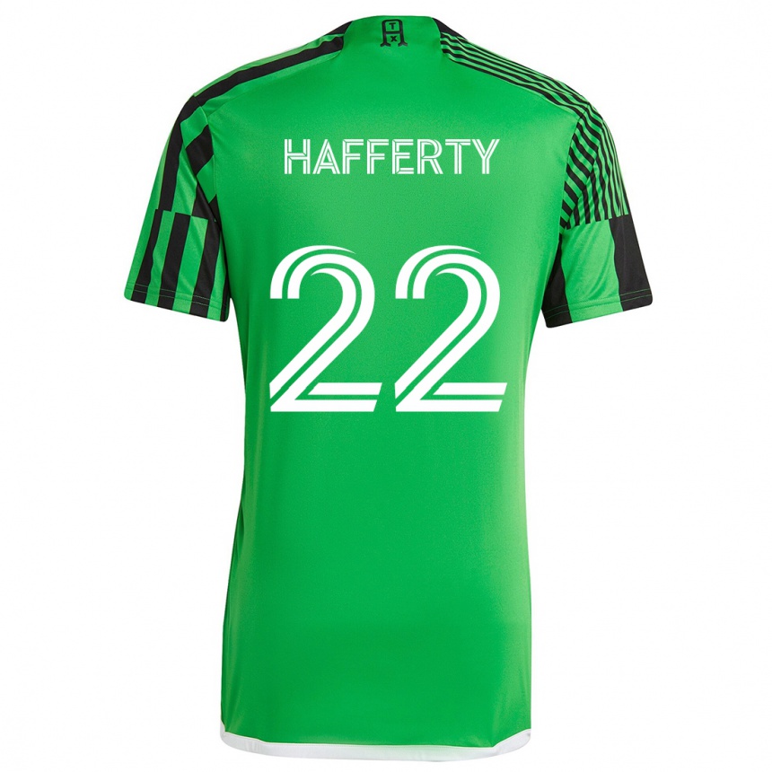 Niño Fútbol Camiseta Joe Hafferty #22 Verde Negro 1ª Equipación 2024/25 México