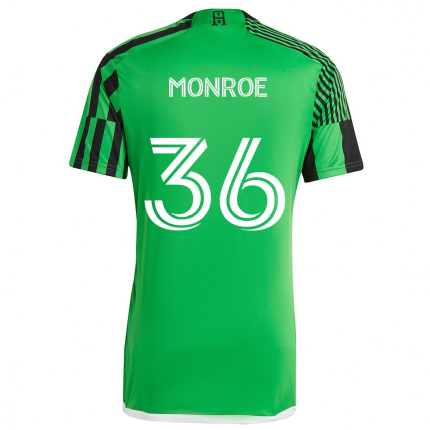 Niño Fútbol Camiseta Greg Monroe #36 Verde Negro 1ª Equipación 2024/25 México