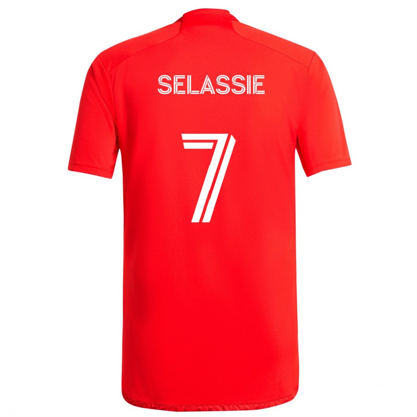 Niño Fútbol Camiseta Maren Haile-Selassie #7 Rojo Blanco 1ª Equipación 2024/25 México