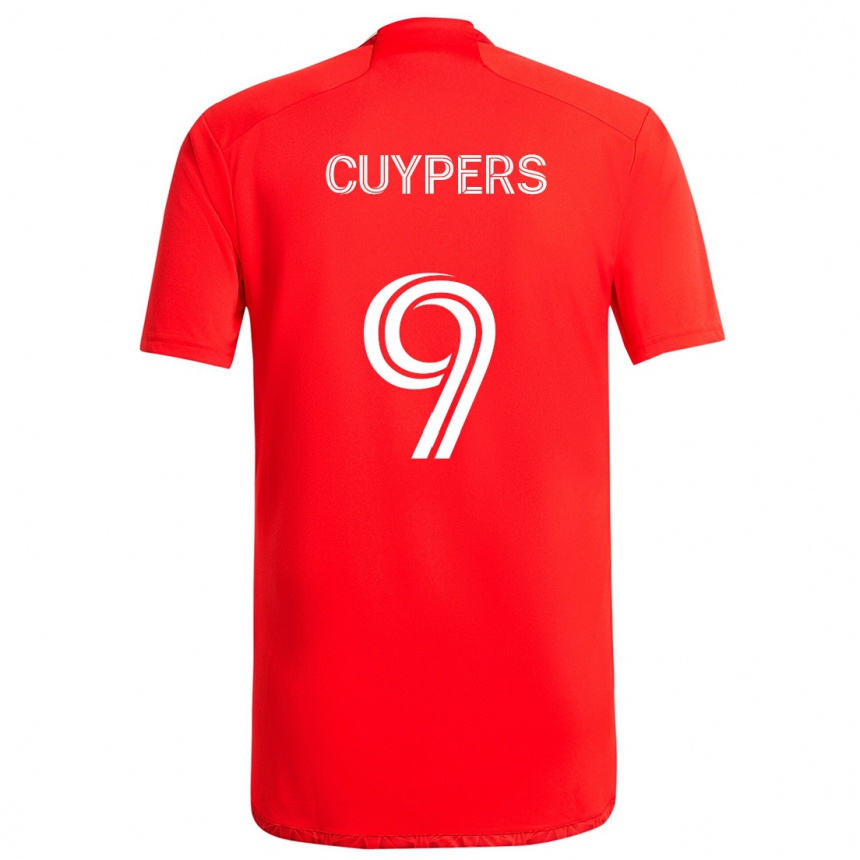 Niño Fútbol Camiseta Hugo Cuypers #9 Rojo Blanco 1ª Equipación 2024/25 México