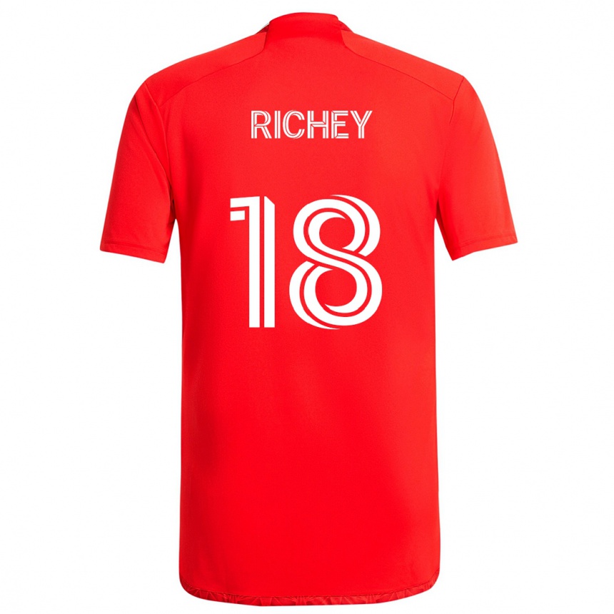 Niño Fútbol Camiseta Spencer Richey #18 Rojo Blanco 1ª Equipación 2024/25 México