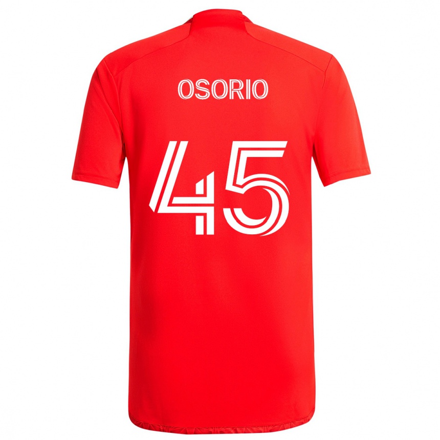 Niño Fútbol Camiseta Harold Osorio #45 Rojo Blanco 1ª Equipación 2024/25 México