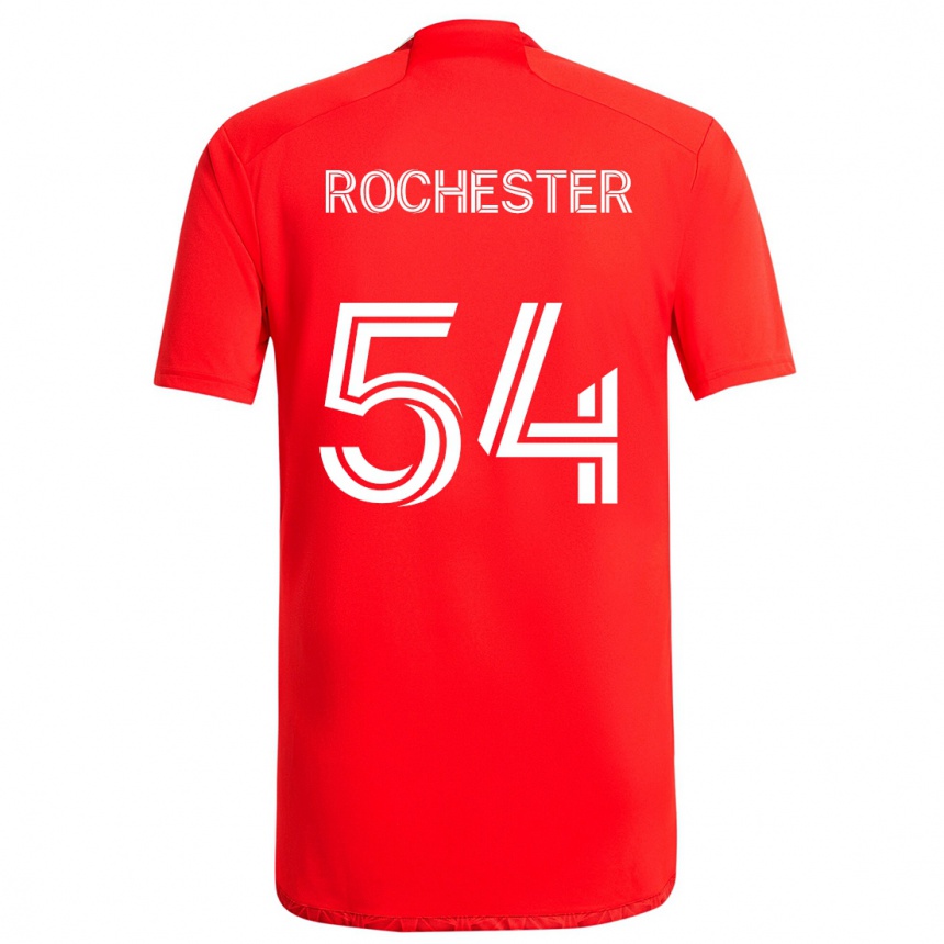 Niño Fútbol Camiseta Lamonth Rochester #54 Rojo Blanco 1ª Equipación 2024/25 México