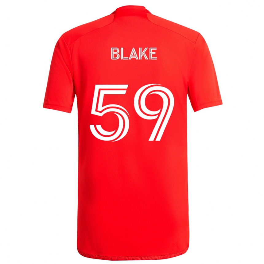 Niño Fútbol Camiseta Romain Blake #59 Rojo Blanco 1ª Equipación 2024/25 México