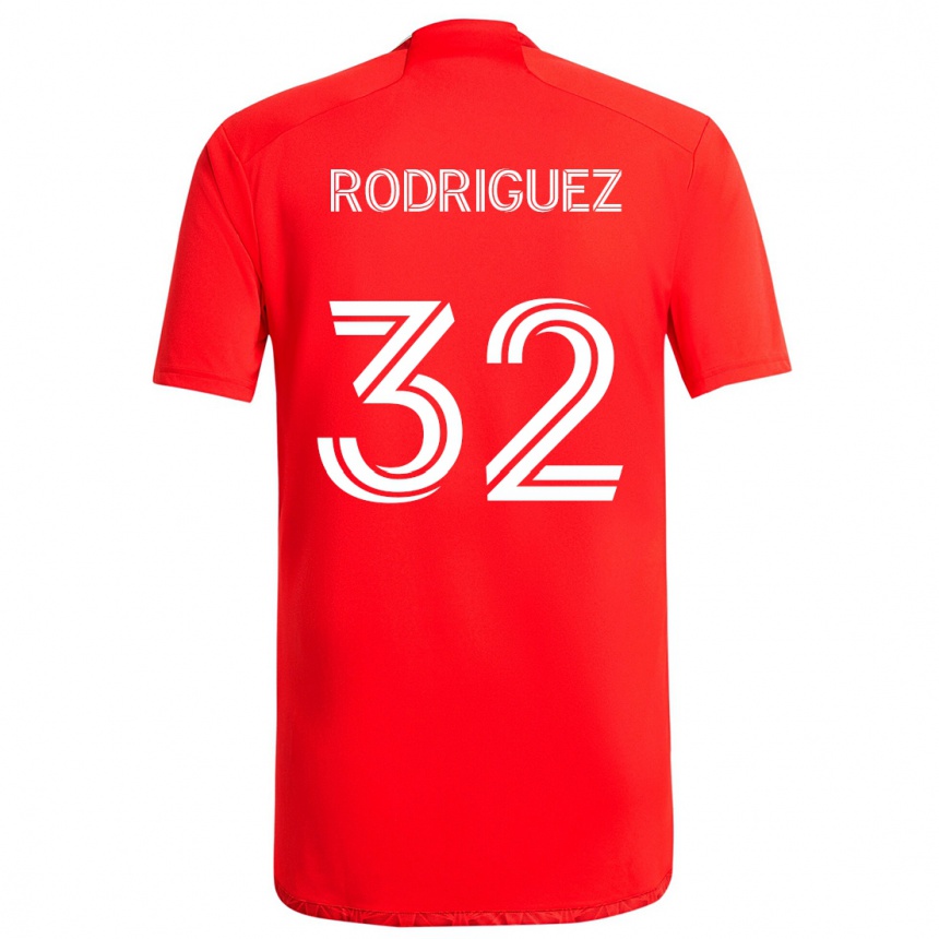 Niño Fútbol Camiseta Missael Rodríguez #32 Rojo Blanco 1ª Equipación 2024/25 México