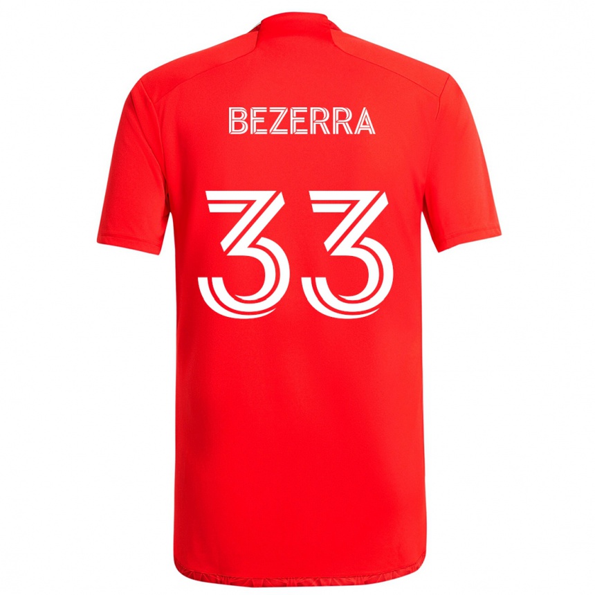 Niño Fútbol Camiseta Victor Bezerra #33 Rojo Blanco 1ª Equipación 2024/25 México