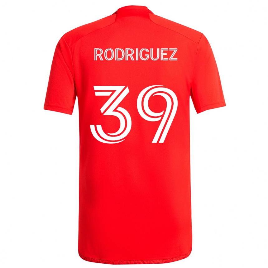 Niño Fútbol Camiseta Allan Rodriguez #39 Rojo Blanco 1ª Equipación 2024/25 México