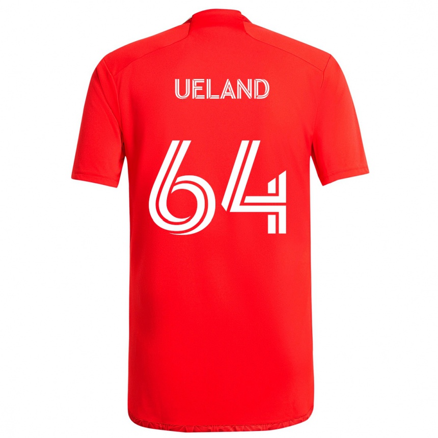 Niño Fútbol Camiseta Andreas Ueland #64 Rojo Blanco 1ª Equipación 2024/25 México