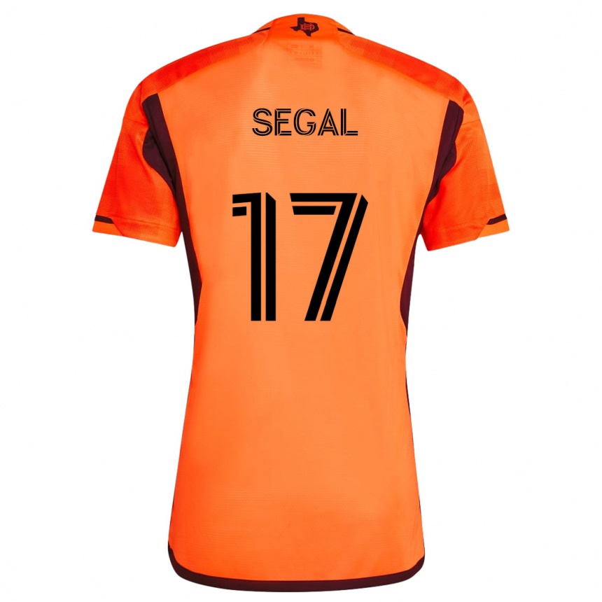 Niño Fútbol Camiseta Gabriel Segal #17 Naranja Negro 1ª Equipación 2024/25 México