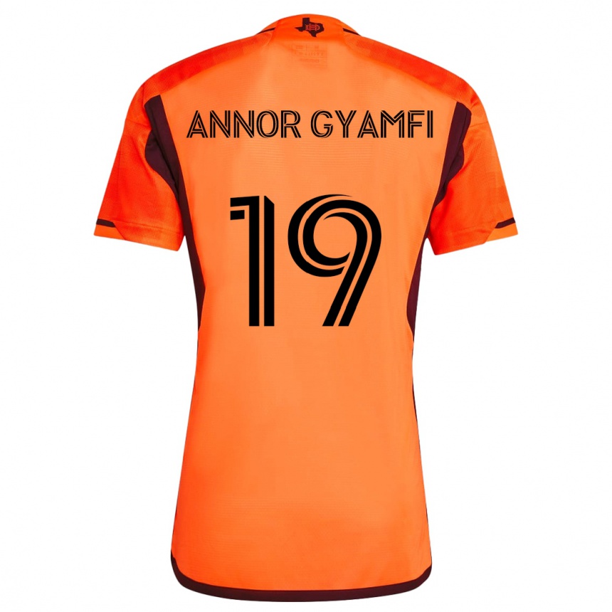 Niño Fútbol Camiseta Stephen Annor Gyamfi #19 Naranja Negro 1ª Equipación 2024/25 México