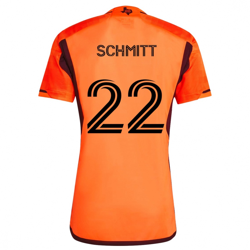 Niño Fútbol Camiseta Tate Schmitt #22 Naranja Negro 1ª Equipación 2024/25 México