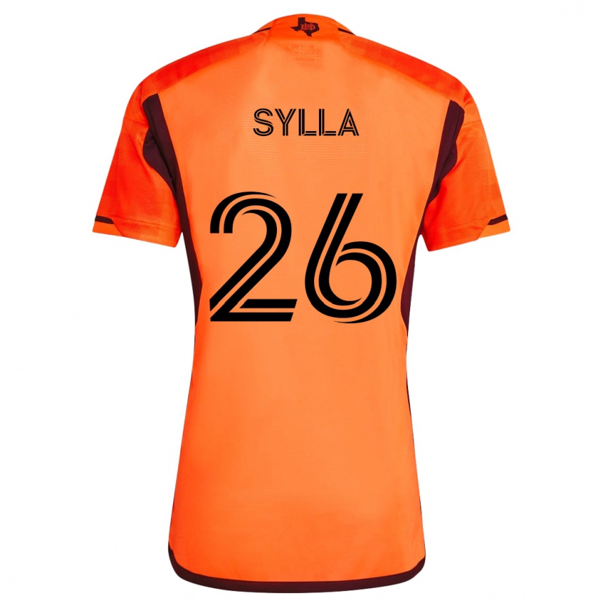 Niño Fútbol Camiseta Ousmane Sylla #26 Naranja Negro 1ª Equipación 2024/25 México