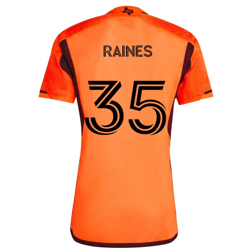 Niño Fútbol Camiseta Brooklyn Raines #35 Naranja Negro 1ª Equipación 2024/25 México