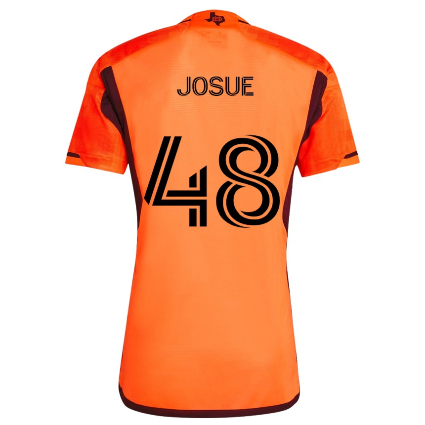 Niño Fútbol Camiseta Josué #48 Naranja Negro 1ª Equipación 2024/25 México