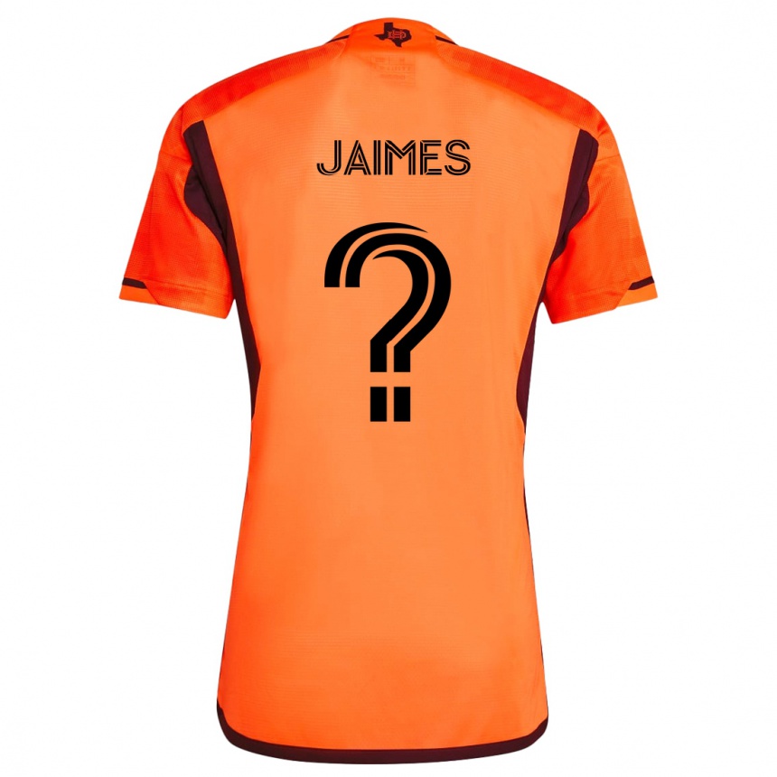 Niño Fútbol Camiseta Angel Jaimes #0 Naranja Negro 1ª Equipación 2024/25 México