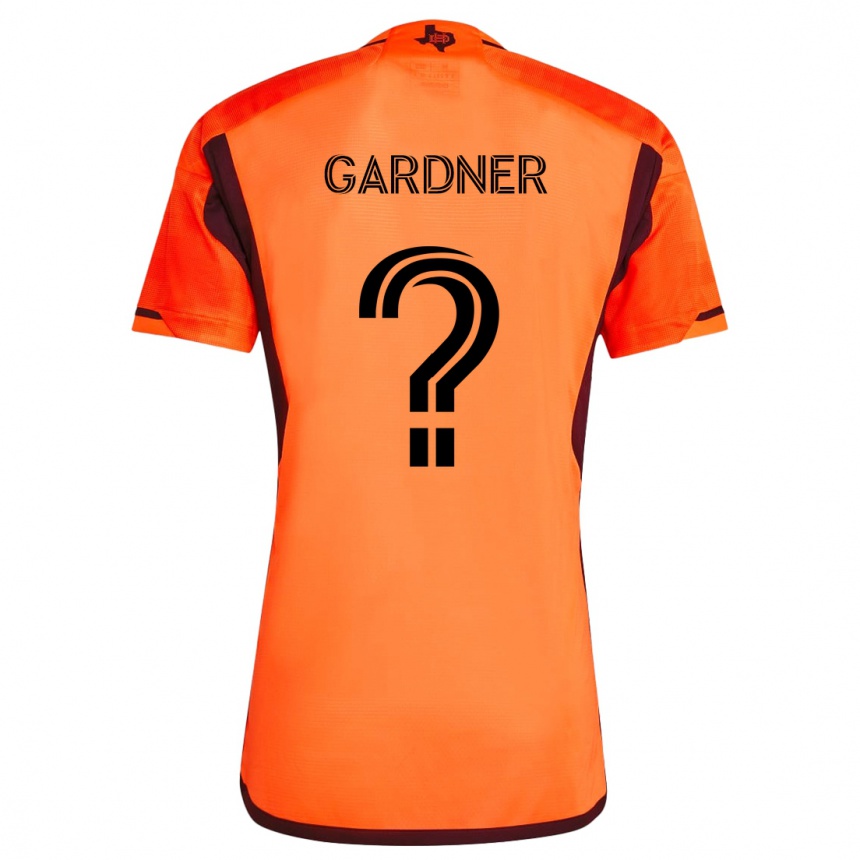 Niño Fútbol Camiseta Myles Gardner #0 Naranja Negro 1ª Equipación 2024/25 México