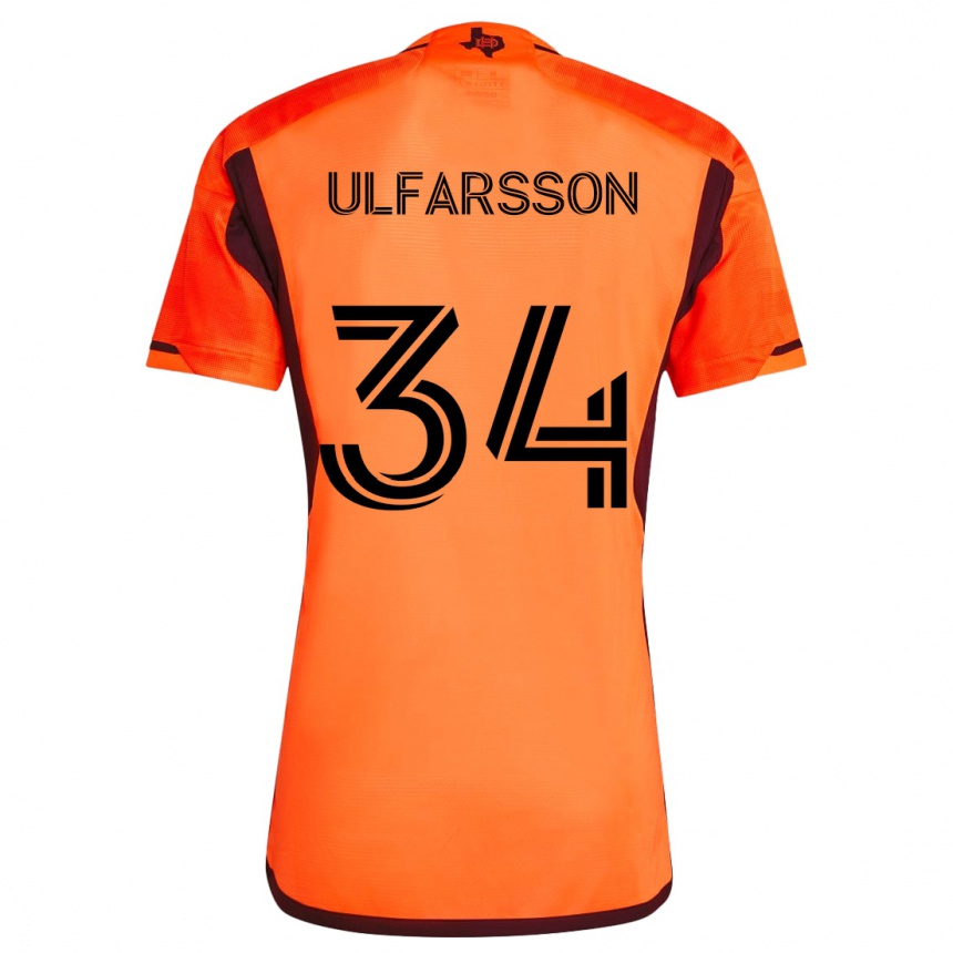 Niño Fútbol Camiseta Thor Úlfarsson #34 Naranja Negro 1ª Equipación 2024/25 México