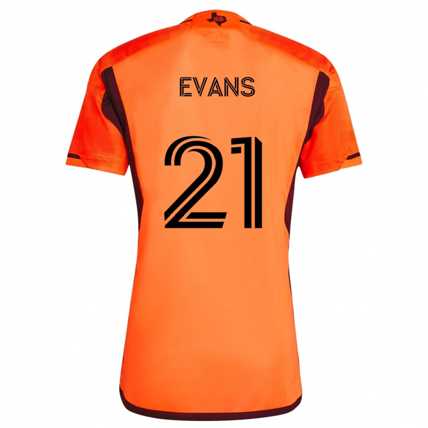 Niño Fútbol Camiseta Jacob Evans #21 Naranja Negro 1ª Equipación 2024/25 México