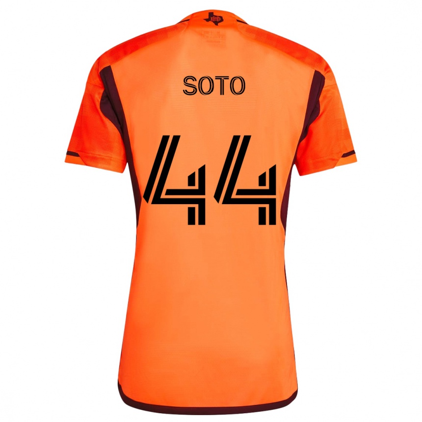 Niño Fútbol Camiseta Ezekiel Soto #44 Naranja Negro 1ª Equipación 2024/25 México