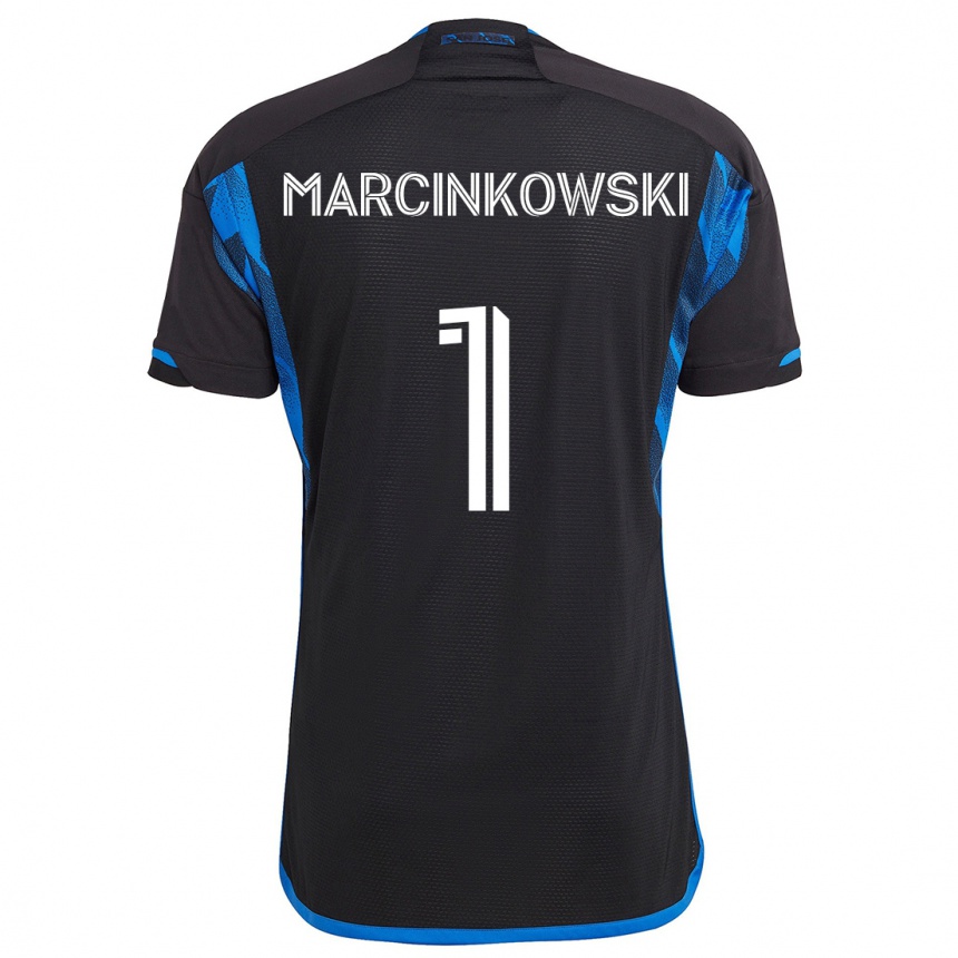 Niño Fútbol Camiseta Jt Marcinkowski #1 Azul Negro 1ª Equipación 2024/25 México