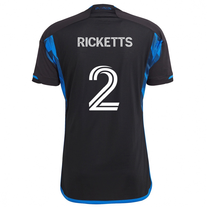 Niño Fútbol Camiseta Jamar Ricketts #2 Azul Negro 1ª Equipación 2024/25 México