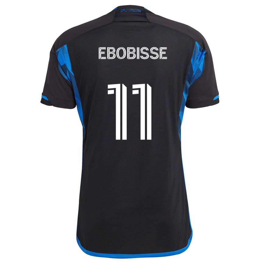 Niño Fútbol Camiseta Jeremy Ebobisse #11 Azul Negro 1ª Equipación 2024/25 México