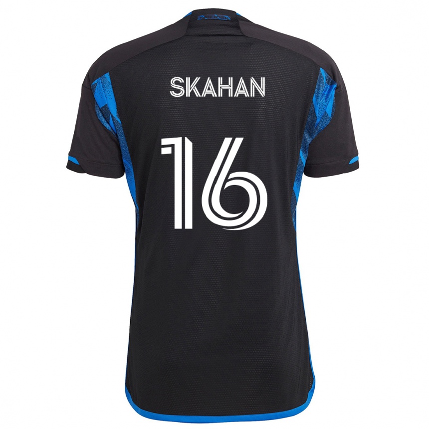 Niño Fútbol Camiseta Jack Skahan #16 Azul Negro 1ª Equipación 2024/25 México