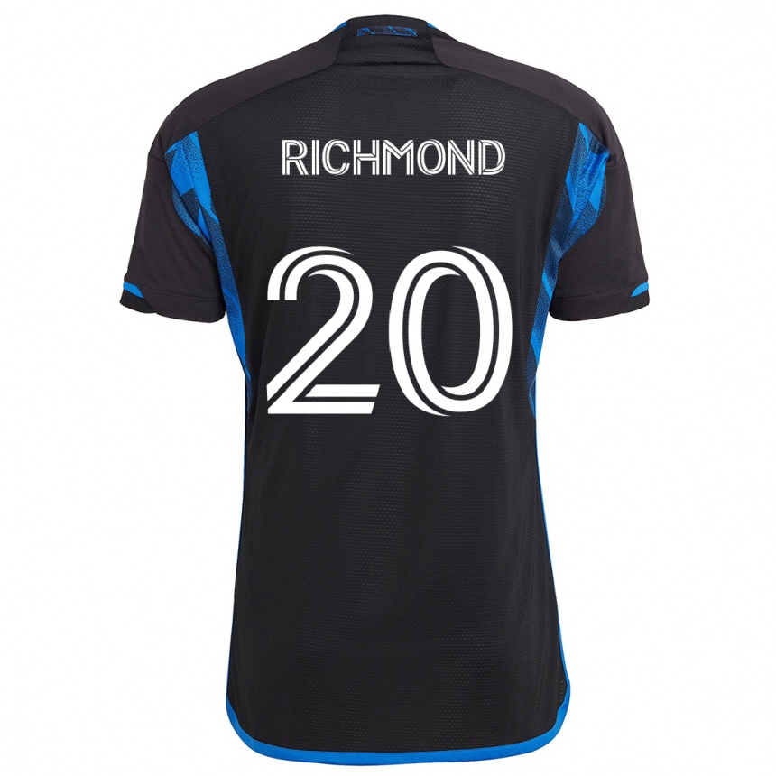 Niño Fútbol Camiseta Will Richmond #20 Azul Negro 1ª Equipación 2024/25 México