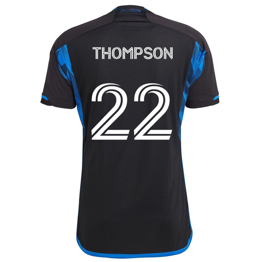 Niño Fútbol Camiseta Tommy Thompson #22 Azul Negro 1ª Equipación 2024/25 México