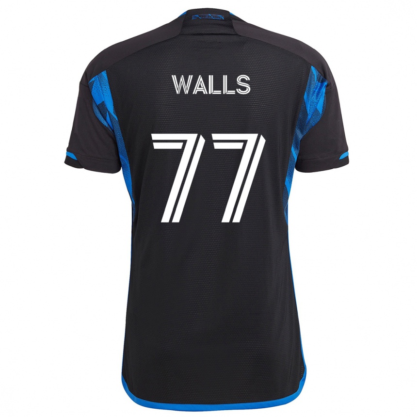 Niño Fútbol Camiseta Casey Walls #77 Azul Negro 1ª Equipación 2024/25 México