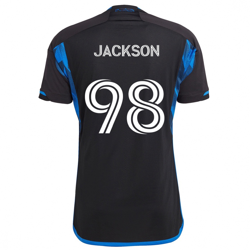 Niño Fútbol Camiseta Jacob Jackson #98 Azul Negro 1ª Equipación 2024/25 México