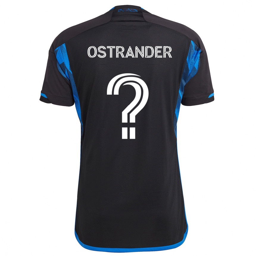 Niño Fútbol Camiseta William Ostrander #0 Azul Negro 1ª Equipación 2024/25 México