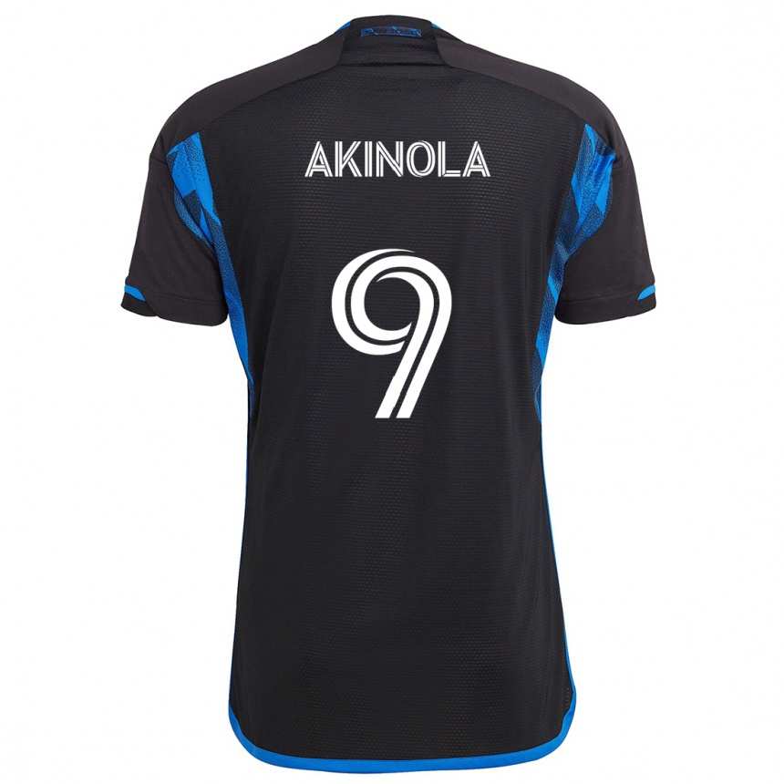 Niño Fútbol Camiseta Ayo Akinola #9 Azul Negro 1ª Equipación 2024/25 México