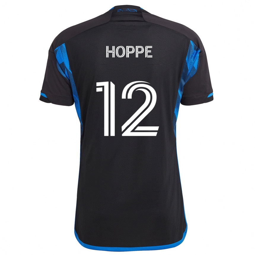 Niño Fútbol Camiseta Matthew Hoppe #12 Azul Negro 1ª Equipación 2024/25 México