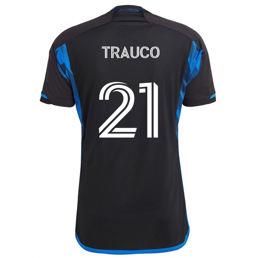 Niño Fútbol Camiseta Miguel Trauco #21 Azul Negro 1ª Equipación 2024/25 México