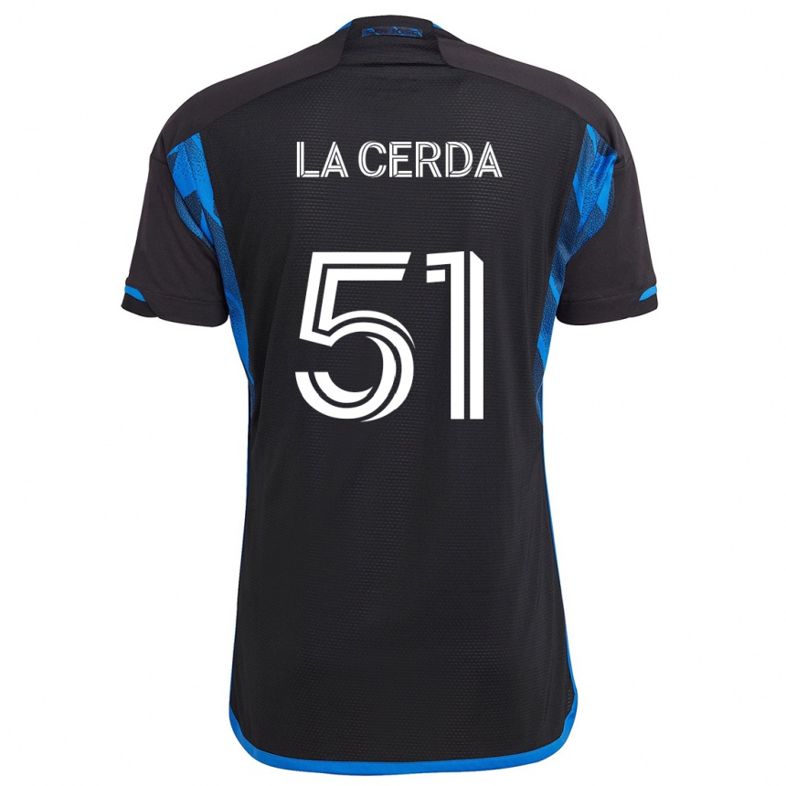 Niño Fútbol Camiseta Eric De La Cerda #51 Azul Negro 1ª Equipación 2024/25 México