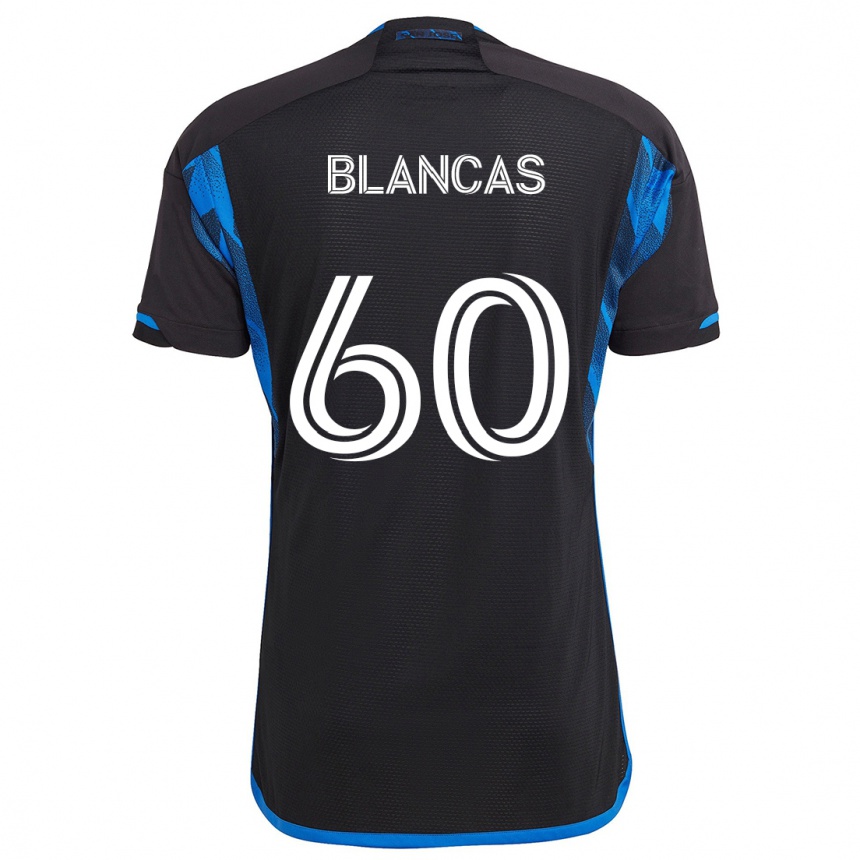 Niño Fútbol Camiseta Eduardo Blancas #60 Azul Negro 1ª Equipación 2024/25 México