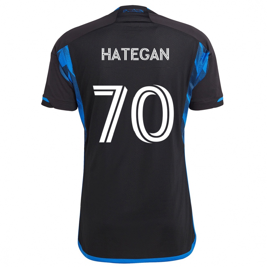 Niño Fútbol Camiseta Roberto Hategan #70 Azul Negro 1ª Equipación 2024/25 México